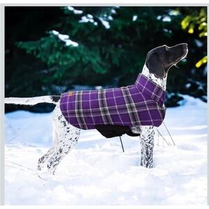 Brand New Purple Plaid Dog Reversible Coat Size 3XL Winter Coat Jacket